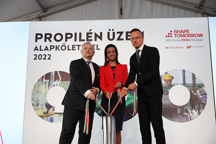 Foundation stone laid for MOL Petrochemicals' new propylene plant